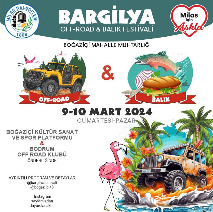 BOĞAZİÇİ’NDE BARGİLYA OFF-ROAD VE BALIK FESTİVALİ BAŞLIYOR