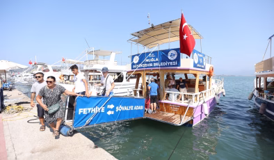 Fethiye-şövalye adası yolcu motoru seferleri 09. 00, 14. 00 ve 19. 00 saatlerinde başladı