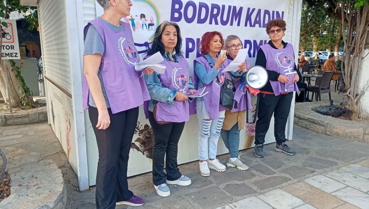 Bodrumlu kadınlar, şiddete karşı meydana çıkıyor