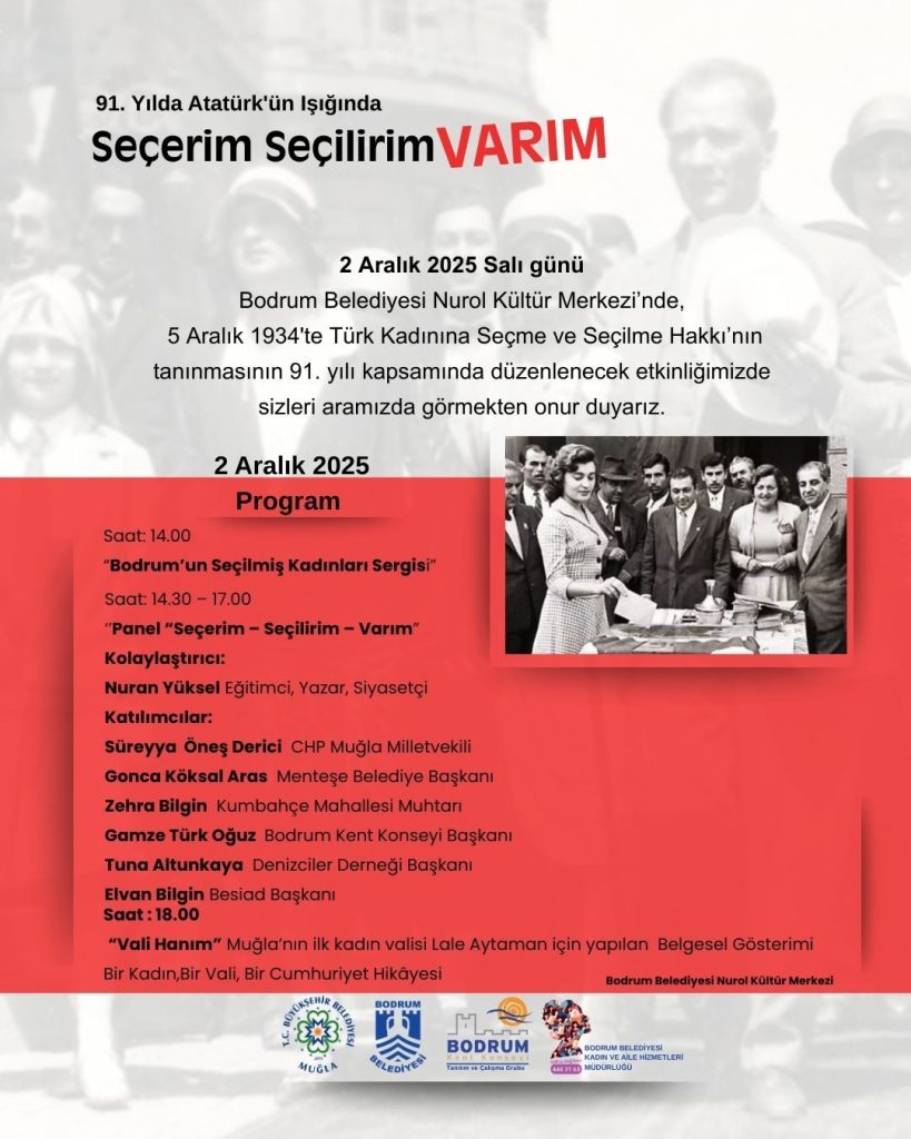 Bodrum belediyesi turk kadinina secme ve secilme hakkinin taninmasinin 91 2