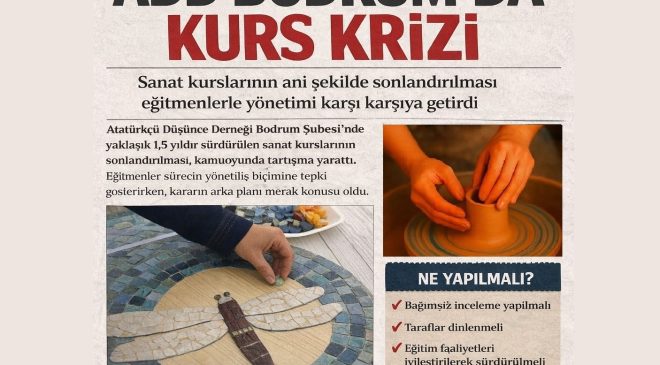 ADD Bodrum’da Tartışmalı Karar: Sanat Kursları Sonlandırıldı, Eğitmenler Tepkili