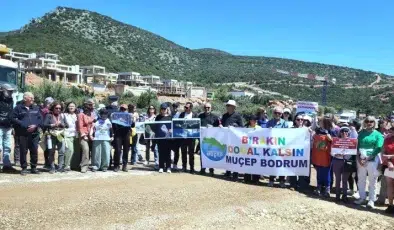 Bodrum kıyı talanı protestosu: Yüzlerce kişi yürüdü